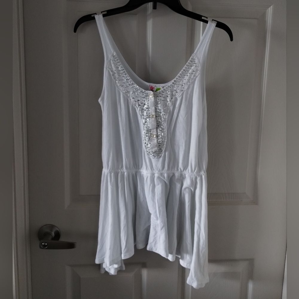 Free People Coquet Beach Sequin Tunic Size XS